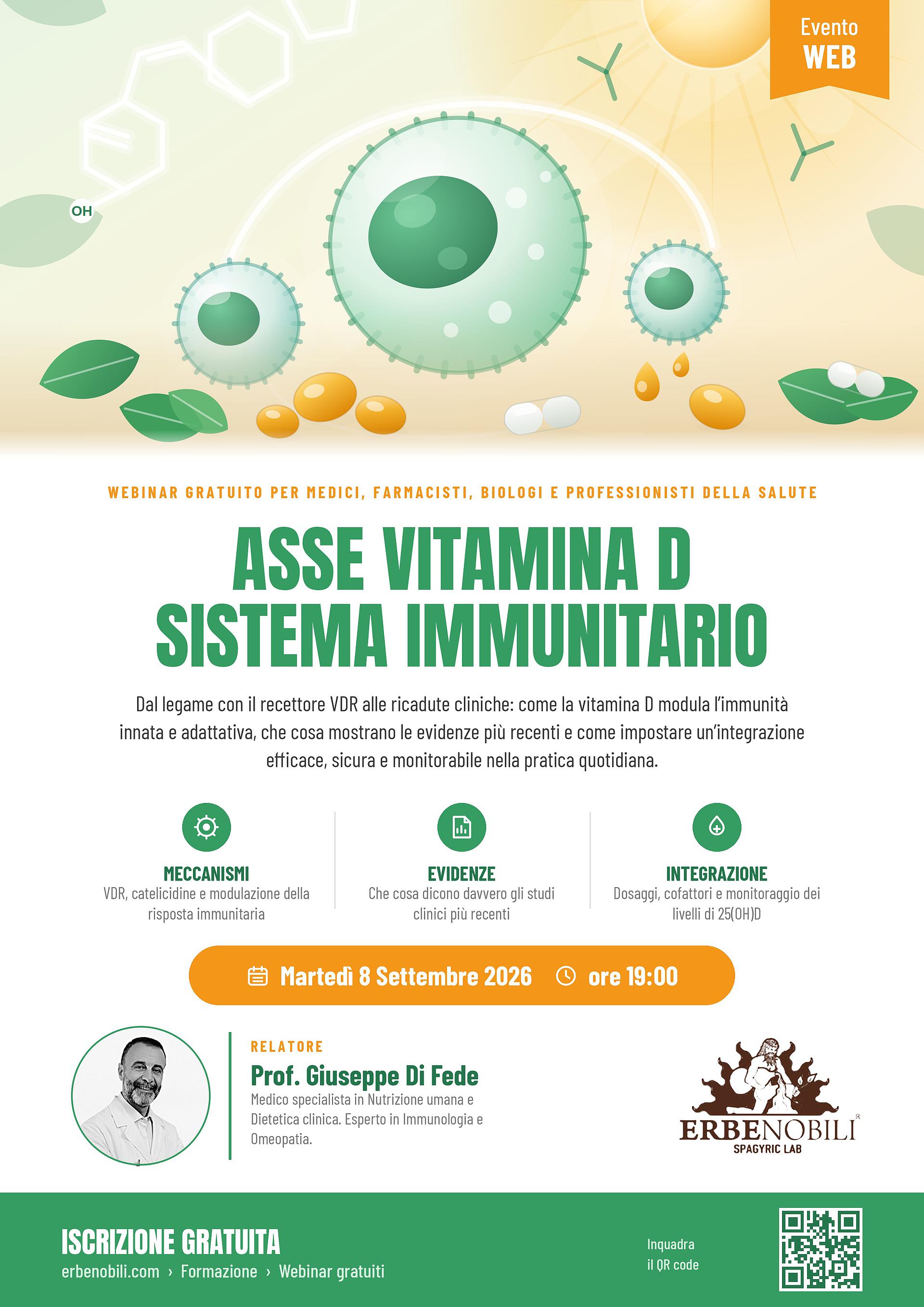 ASSE VITAMINA D–SISTEMA IMMUNITARIO: MECCANISMI, EVIDENZE E INTEGRAZIONE