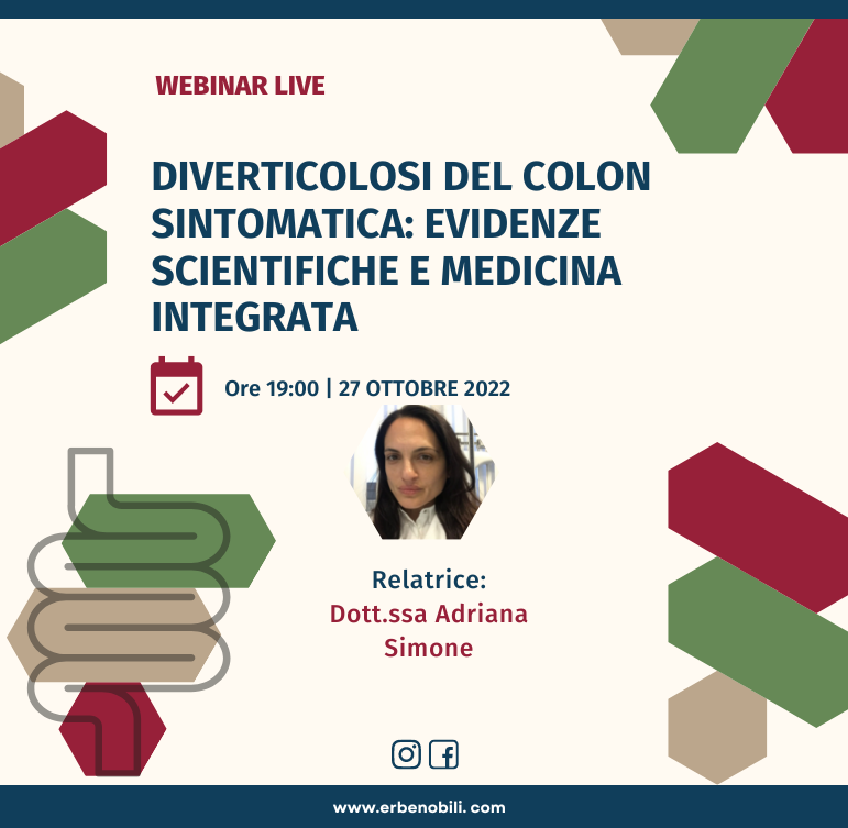 DIVERTICOLOSI DEL COLON SINTOMATICA: EVIDENZE SCIENTIFICHE E MEDICINA INTEGRATA