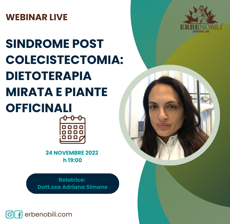 SINDROME POST COLECISTECTOMIA: DIETOTERAPIA MIRATA E PIANTE OFFICINALI